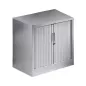 ARIV│Armoire rideau L 80 x p43 x H 71 cm│Acier unicolore - 5 décors à choix