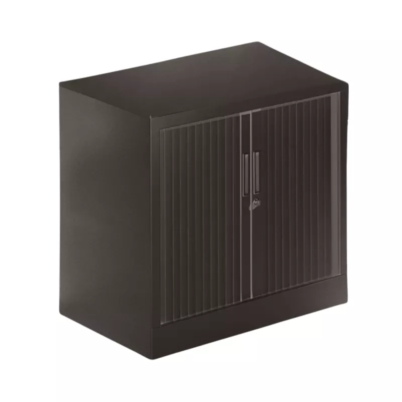 ARIV│Armoire rideau L 80 x p43 x H 71 cm│Acier unicolore - 5 décors à choix