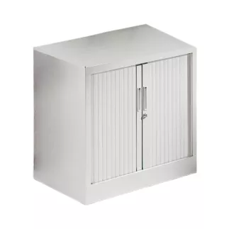 ARIV│Armoire rideau L 80 x p43 x H 71 cm│Acier unicolore - 5 décors à choix