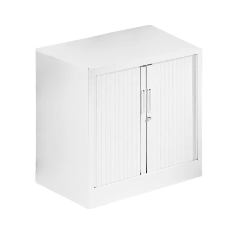 ARIV│Armoire rideau L 80 x p43 x H 71 cm│Acier unicolore - 5 décors à choix
