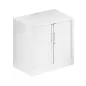 ARIV│Armoire rideau L 80 x p43 x H 71 cm│Acier unicolore - 5 décors à choix