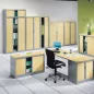 ARIV│Armoire rideau bicolore L 100-120 x H 198 cm│Décor bois/Acier
