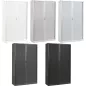 ARIV│Armoire rideau L 100-120 x H 198 cm│Acier unicolore - 5 décors à choix