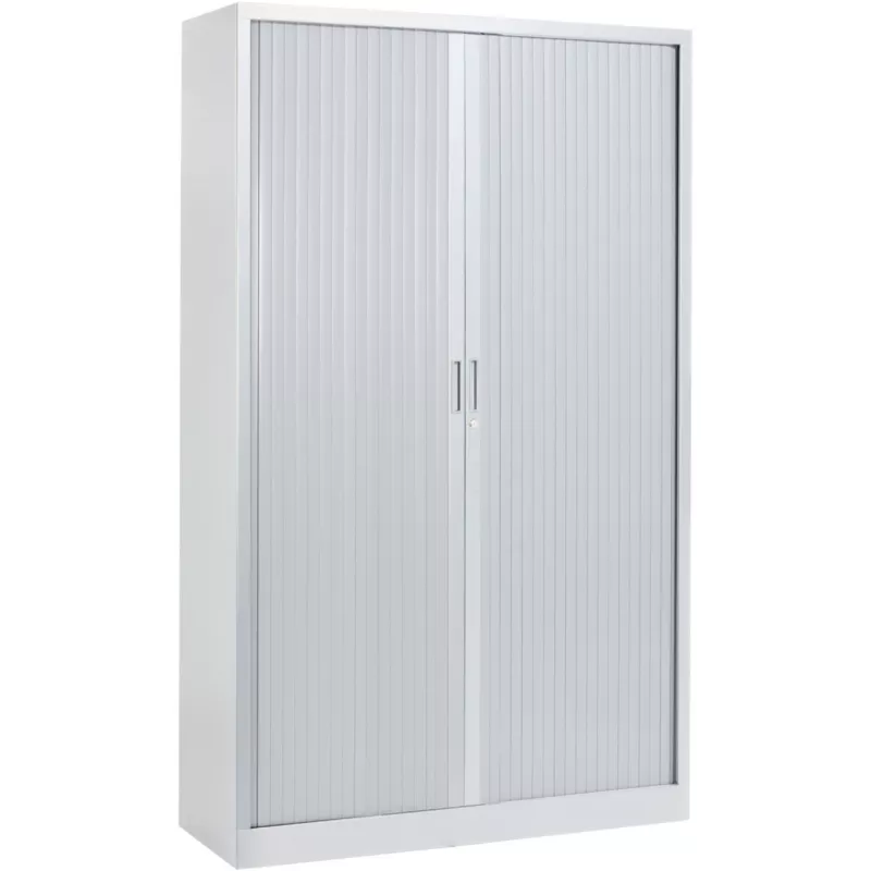 ARIV│Armoire rideau L 100-120 x H 198 cm│Acier unicolore - 5 décors à choix