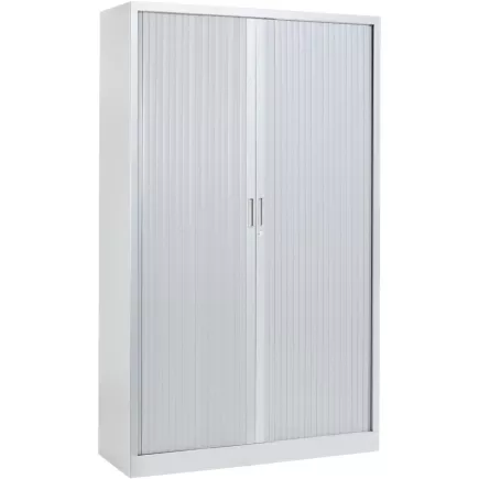 ARIV│Armoire rideau L 100-120 x H 198 cm│Acier unicolore - 5 décors à choix