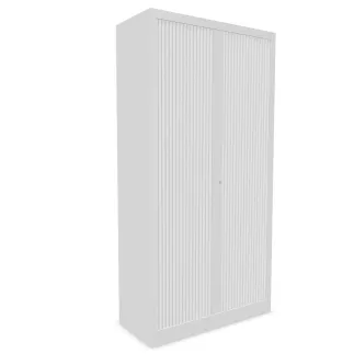 CLASSIF│Armoires à rideau bicolore L100-120 x H 198 cm│3 couleurs d'acier/ 5 décor bois