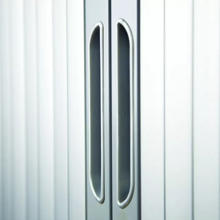 CLASSIF│Armoires à rideau bicolore L100-120 x H 198 cm│3 couleurs d'acier/ 5 décor bois