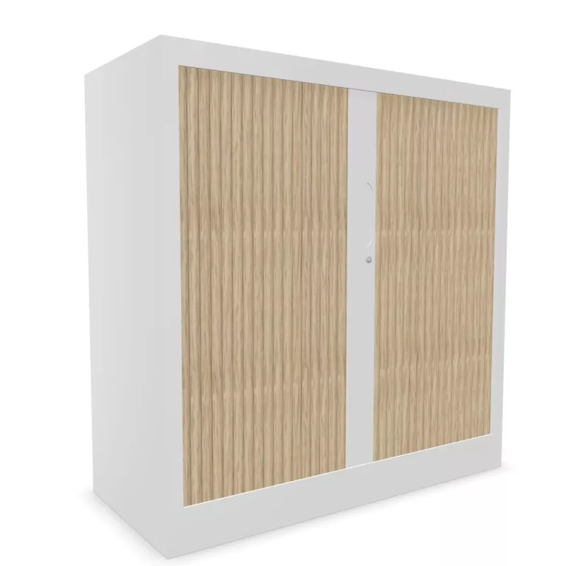 CLASSIF│Armoires à rideau bicolore L100-120 x H 102 cm│3 couleurs d'acier/ 5 décor bois CLASSIF│Armoires à rideau bicolore L100-120 x H 102 cm│3 couleurs d'acier/ 5 décor bois