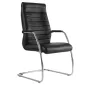 MANHATTAN│Fauteuil visiteur Cuir haut dossier│Noir/Chromé MANHATTAN│Fauteuil visiteur Cuir haut dossier│Noir/Chromé