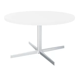 STAR│Table Basse ronde ø 75 cm│Noir ou Blanc/Chromé