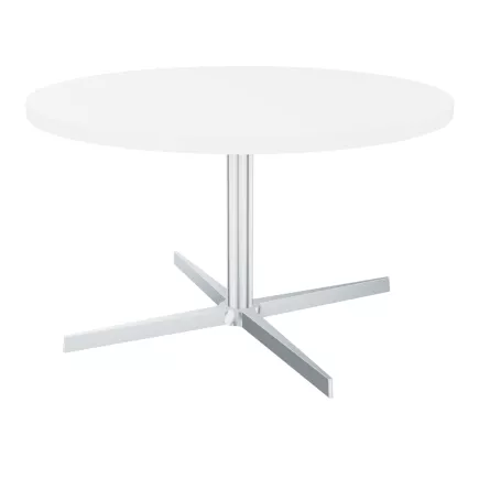 STAR│Table Basse ronde ou carrée│Noir ou Blanc/Chromé