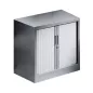 ARIV│Armoire rideau bicolore L 80 x H 72.1 cm│Acier /Décor bois - 4 coloris à choix ARIV│Armoire rideau bicolore L 80 x H 72.1 cm│Acier /Décor bois - 4 coloris à choix