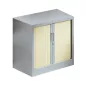 ARIV│Armoire rideau bicolore L 80 x H 72.1 cm│Acier /Décor bois - 4 coloris à choix ARIV│Armoire rideau bicolore L 80 x H 72.1 cm│Acier /Décor bois - 4 coloris à choix