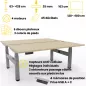 ENVOL EVO PARTAGE│Bureaux électriques 4 moteurs - 4 mémoires de position - USB A+C