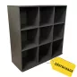 CUBIK│Rangement à 9 cases ouvertes L 118.5 cm│Mélaminé - Gris Basalte CUBIK│Rangement à 9 cases ouvertes L 118.5 cm│Mélaminé - Gris Basalte