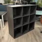 CUBIK│Rangement à 9 cases ouvertes L 118.5 cm│Mélaminé - Gris Basalte CUBIK│Rangement à 9 cases ouvertes L 118.5 cm│Mélaminé - Gris Basalte