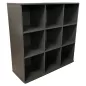 CUBIK│Rangement à 9 cases ouvertes L 118.5 cm│Mélaminé - Gris Basalte CUBIK│Rangement à 9 cases ouvertes L 118.5 cm│Mélaminé - Gris Basalte
