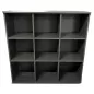 CUBIK│Rangement à 9 cases ouvertes L 118.5 cm│Mélaminé - Gris Basalte CUBIK│Rangement à 9 cases ouvertes L 118.5 cm│Mélaminé - Gris Basalte