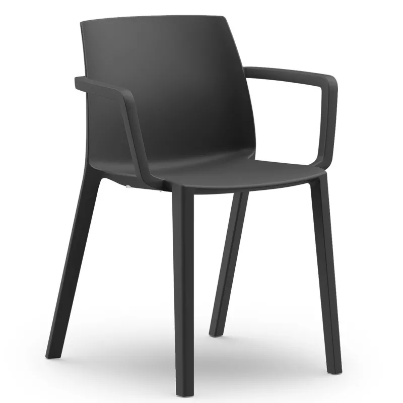 SOLÉO│Chaise collectivité│Avec accoudoirs│int-éxt.│5 coloris