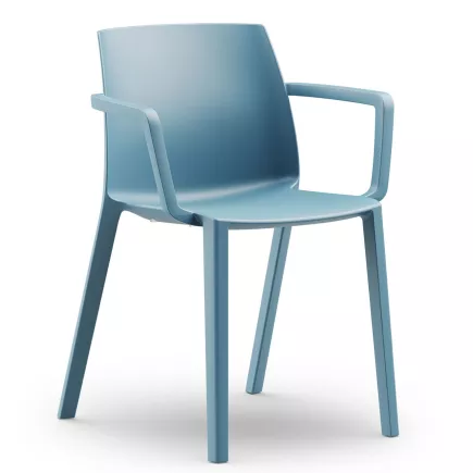 SOLÉO│Chaise collectivité│Avec accoudoirs│int-éxt.│5 coloris