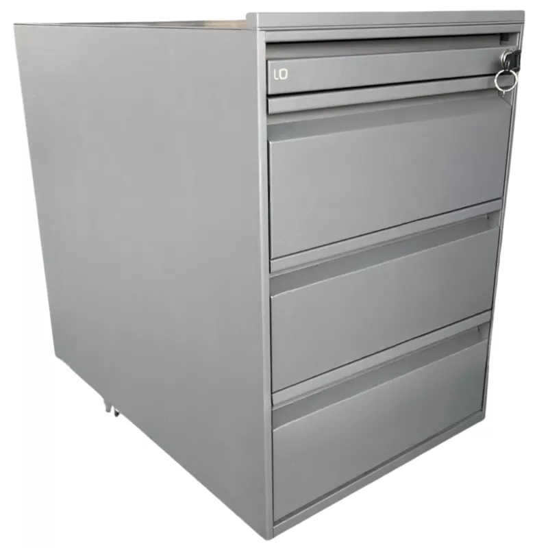 LO LISTA│Caisson sous bureau 9666 - 4 Tiroirs │Profondeur 60 cm│Gris anthracite/Gris clair LO LISTA│Caisson sous bureau 9666 - 4 Tiroirs │Profondeur 60 cm│Gris anthracite/Gris clair