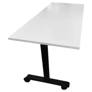 SOLUTION│Table abattante 160x70 │Blanc/Noir