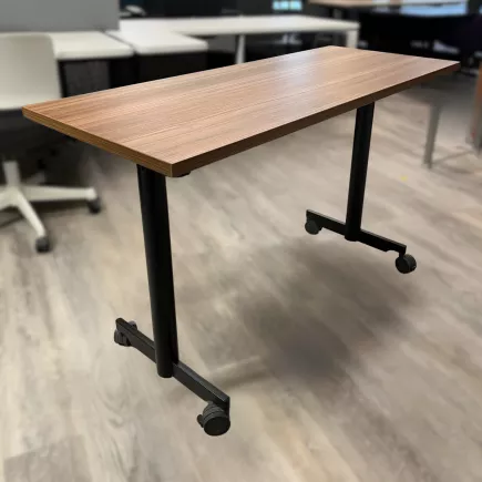 EVOLVE│Table abattante 120x50 │Noyer/Noir
