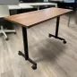 EVOLVE│Table abattante 120x50 │Noyer/Noir
