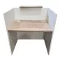 FIFTY FULL│Banque Accueil droite L 100cm, avec parement│Timber/Blanc FIFTY FULL│Banque Accueil droite L 100cm, avec parement│Timber/Blanc