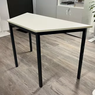 TMR│Table modulaire forme trapèze L 120 x p 60 cm │Blanc / Gris Anthracite
