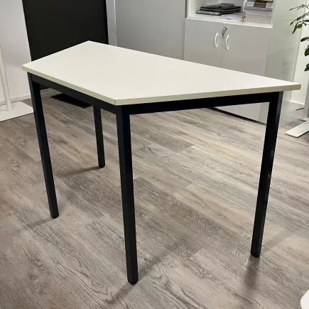 TMR│Table modulaire forme trapèze L 120 x p 60 cm │Blanc / Gris Anthracite