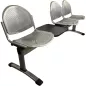 SOSI│Poutre d'accueil / réception 3 places + tablette│Gris alu/Noir SOSI│Poutre d'accueil / réception 3 places + tablette│Gris alu/Noir