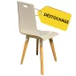 EVASION│Chaise en bois 4 pieds│Blanc / Hêtre