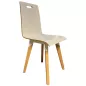 EVASION│Chaise en bois 4 pieds│Blanc / Hêtre