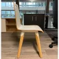 EVASION│Chaise en bois 4 pieds│Blanc / Hêtre