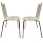 SPOON│Lot de 2 Chaises 4 pieds│Blanc / Chromé SPOON│Lot de 2 Chaises 4 pieds│Blanc / Chromé