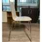 SPOON│Lot de 2 Chaises 4 pieds│Blanc / Chromé SPOON│Lot de 2 Chaises 4 pieds│Blanc / Chromé