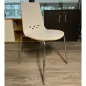 SPOON│Lot de 2 Chaises 4 pieds│Blanc / Chromé SPOON│Lot de 2 Chaises 4 pieds│Blanc / Chromé
