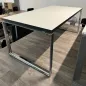 SILVER│Bureau Direction droit L 180 x p 90 - avec voile de fond│Blanc / Ebène Ash / Chromé SILVER│Bureau Direction droit L 180 x p 90 - avec voile de fond│Blanc / Ebène Ash / Chromé