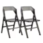 Lot de 2 FOLD │Siège de collectivité - visiteurs │Gris fumé Lot de 2 FOLD │Siège de collectivité - visiteurs │Gris fumé