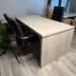 XENION│Bureau Direction droit L 180 x p 90 cm - avec voile de fond│Chêne Fil XENION│Bureau Direction droit L 180 x p 90 cm - avec voile de fond│Chêne Fil