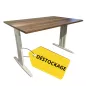 IDOL│Bureau droit 120x80 cm - Hauteur fixe│Noyer ambré/Blanc IDOL│Bureau droit 120x80 cm - Hauteur fixe│Noyer ambré/Blanc