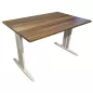 IDOL│Bureau droit 120x80 cm - Hauteur fixe│Noyer ambré/Blanc IDOL│Bureau droit 120x80 cm - Hauteur fixe│Noyer ambré/Blanc