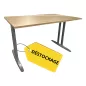 IDOL│Bureau droit 120x80 cm - Hauteur fixe│Chêne clair/Gris alu IDOL│Bureau droit 120x80 cm - Hauteur fixe│Chêne clair/Gris alu