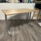 IDOL│Bureau droit 120x80 cm - Hauteur fixe│Chêne clair/Gris alu IDOL│Bureau droit 120x80 cm - Hauteur fixe│Chêne clair/Gris alu