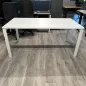CONECT│Gamme bureau droit 160x80 - pied arche acier│Blanc/Blanc CONECT│Gamme bureau droit 160x80 - pied arche acier│Blanc/Blanc