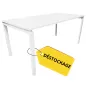 CONECT│Gamme bureau droit 160x80 - pied arche acier│Blanc/Blanc CONECT│Gamme bureau droit 160x80 - pied arche acier│Blanc/Blanc