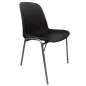 MEETING+│Chaise de collectivité empilable par 15│Noir/Chromé MEETING+│Chaise de collectivité empilable par 15│Noir/Chromé