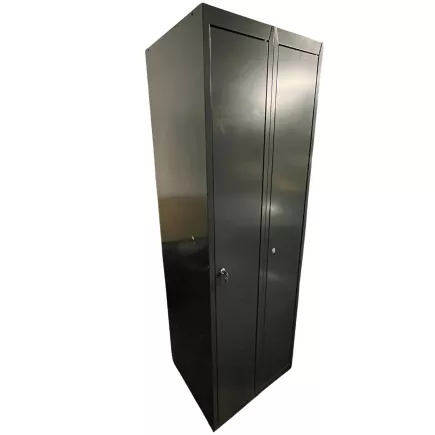 EOL│Vestiaire L 60 x p 50 x H 180 cm - 2 casiers - Industrie Propre │Gris anthracite