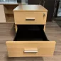 PACK ROBELINA│Bureau de direction Robin avec rangement + Caisson Melina│Chêne clair / Blanc PACK ROBELINA│Bureau de direction Robin avec rangement + Caisson Melina│Chêne clair / Blanc
